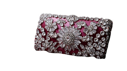 beautiful clutch with stone work