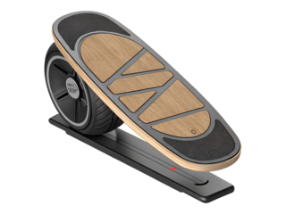 Balance board trainer with wheel for fitness and exercise isolated on transparent background