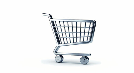 shopping cart isolated on white