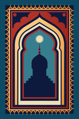  Islamic Prayer Rug Sajjadah Vector