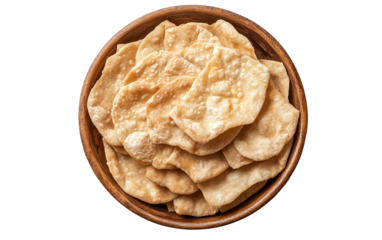 A Plate of Sel Roti Traditional Nepali Rice Bread Isolated On Transparent Background.