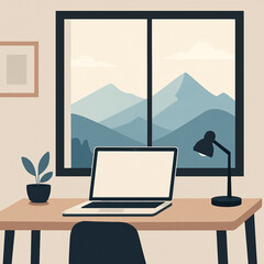 Work from home vector ilustration