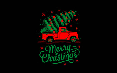 Vintage Wagon Christmas svg t-shirt quotes design