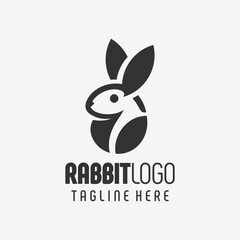 Fototapeta premium Heritage Rabbit Retro Logo Design
