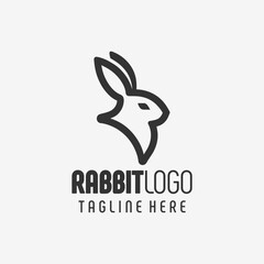 Fototapeta premium Bold Rabbit Illustration Logo Design