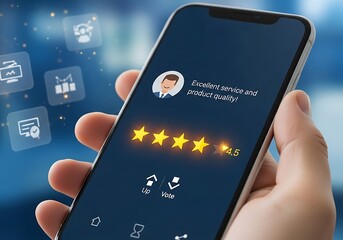 Positive customer review on mobile phone