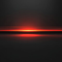 Fototapeta premium Red horizontal light shining on dark surface. Web backdrop, background or abstract