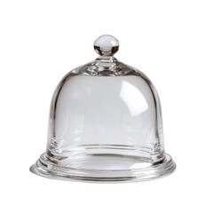 A Clear Glass Dome Awaits Its Treasure on a Clear [Transparent Background PNG].