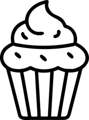  vector icon on white or transparent background. bakery items or breakfast icons items Stroke icon collections. Editable Stroke icon collection Outline icon.