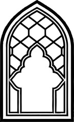  Islamic Arch Window Frame Vector