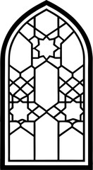  Islamic Arch Window Frame Vector