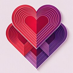 red heart on a red background