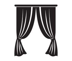 Vector icon of curtain.