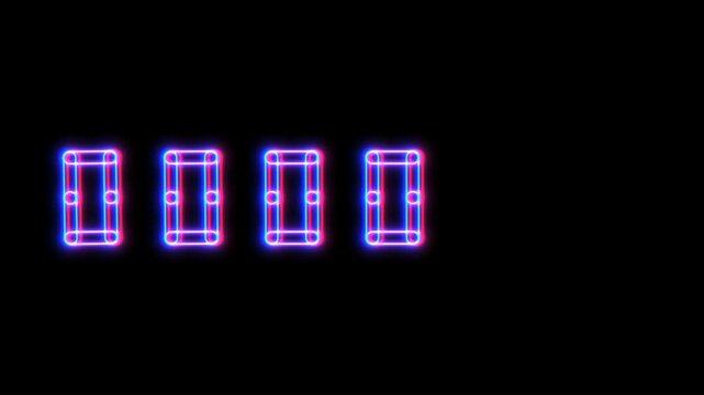 15 seconds digital countdown timer in neon style in 4K widescreen