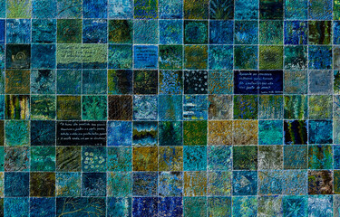 Mosaïque abstraites de bleus et verts