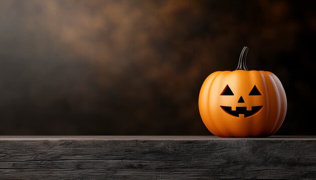 halloween pumpkin with blank board. Festive autumn decoration spooky carving idea blank signage for seasonal greeting fall harvest display creative message board unique october