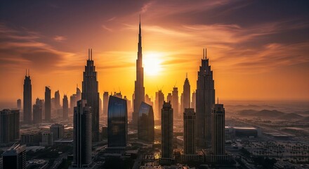 Obraz premium Dubai Skyline at Dusk