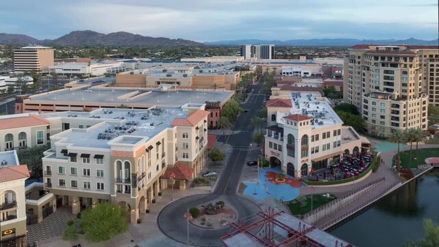 Scottsdale, Arizona - Waterfront Sunrise Drone Timelapse
