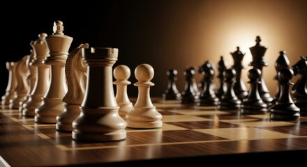 Strategic Chess Game Board Pieces Set for Competition