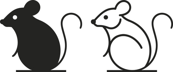 unique mouse silhouette outline icon