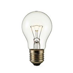 Glowing Light Bulb Isolated On White Background