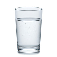 Clear Glass Of Water  On White Background