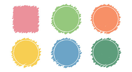 Colorful Brush Stroke Shapes For Design And Decoration Purposes Only