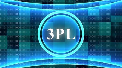 Third Party Logistics 3PL Digital Abstract Background With Binary Code image photo