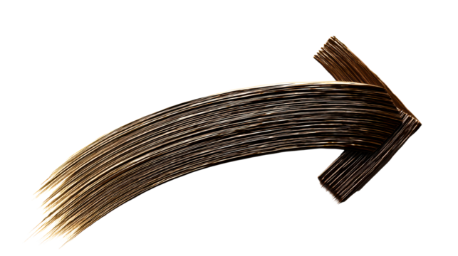 Brown Mascara Smear With Fine Bristles and Texture