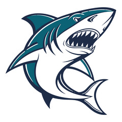 Naklejka premium Shark Mascot Logo Vector, Aggressive Sports Esports Icon