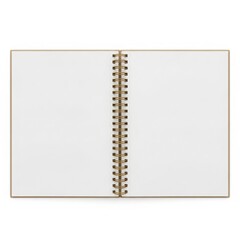 Blank spiral notebook open to empty pages