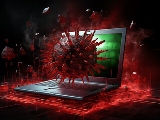 . Anti-virus software scanning for malware