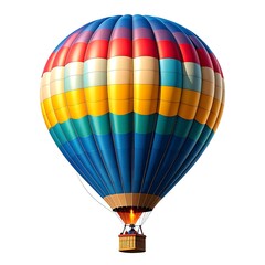 Naklejka premium Colorful hot air balloon against white background