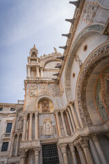 Fototapeta premium St Mark’s Basilica facade and decorative details in Venice