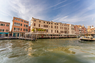 Venetian waterfront houses along the Grand Canal