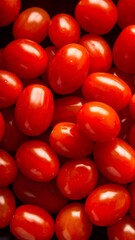 Close-up of many red tomatoes