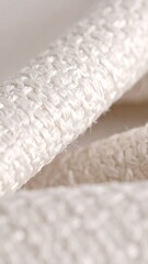 Close-up of textured white fabric