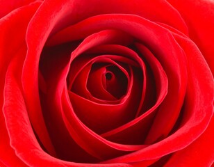 Close-up of vibrant red rose petals