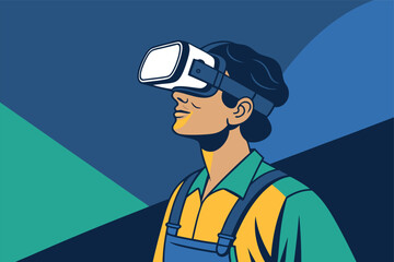 Startup founder testing a VR prototype.