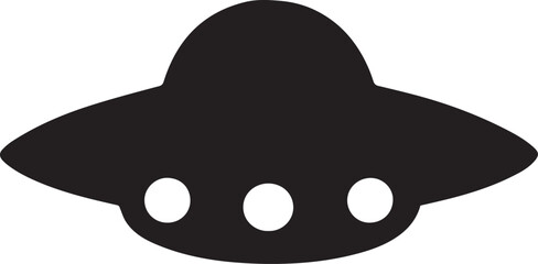 ufo silhouette vector