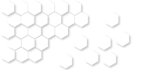 Fototapeta premium Minimal abstract White Hexagonal Background. Luxury White Pattern. Futuristic grid honeycomb mosaic white background. geometric mesh cell texture. modern futuristic wallpaper. 