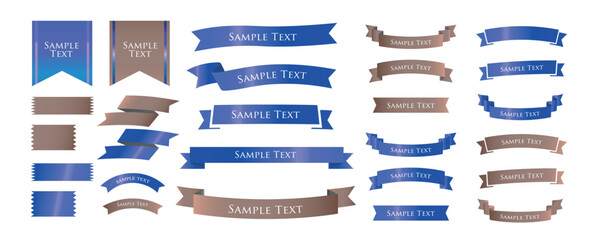 Fototapeta premium Elegant Golden Ribbon Vector Set for Celebration & Design
