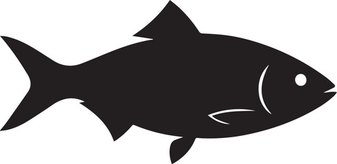 hilsa fish silhouette vector