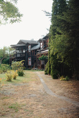 Polish traditional wooden house, traditional polish architecture, Piaseczno, Poland