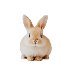Obraz premium Studio portrait of cute rabbit, Portrait of a lovely rabbit in a studio setting, isolated on transparent background