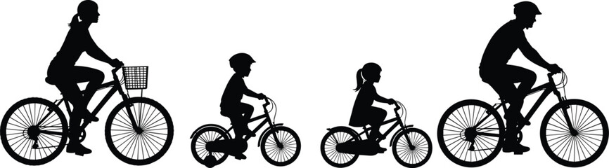 PrintBlack silhouette vector set of children standing front view and walking side view for education, design, school, childhood, and character illustration