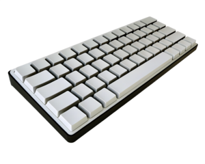 White keyboard isolated on a transparent background
