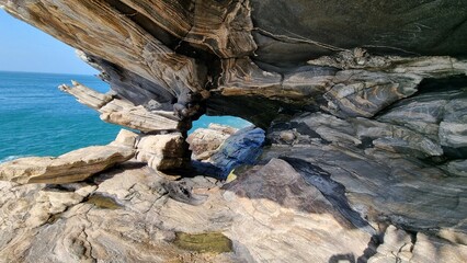 Beach of Maricá, black point