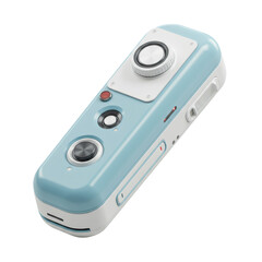 Fototapeta premium 3D Render of a Pale Blue Electronic Device with White Accents
