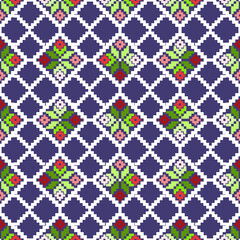 seamless knitted pattern with christmas tree